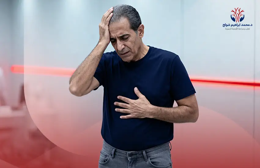 أعراض تمدد الأوعية الدموية