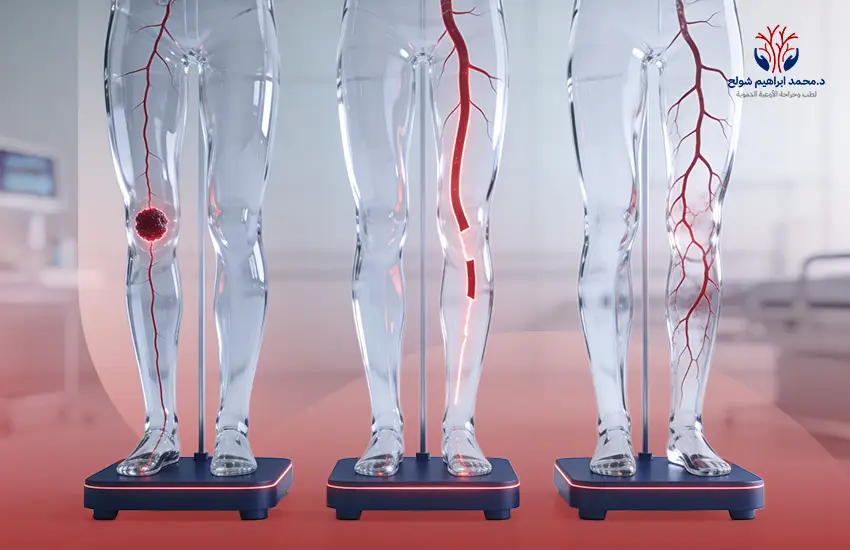 أنواع جلطات الساق