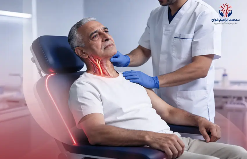 أعراض انسداد الشريان السباتي في الرقبة